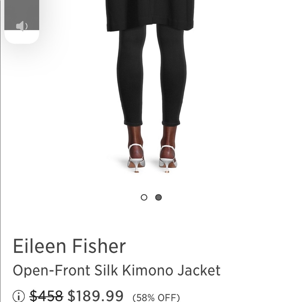 Eileen Fisher Loden Green M EUC washable Silk Cardigan - Picture 4 of 9